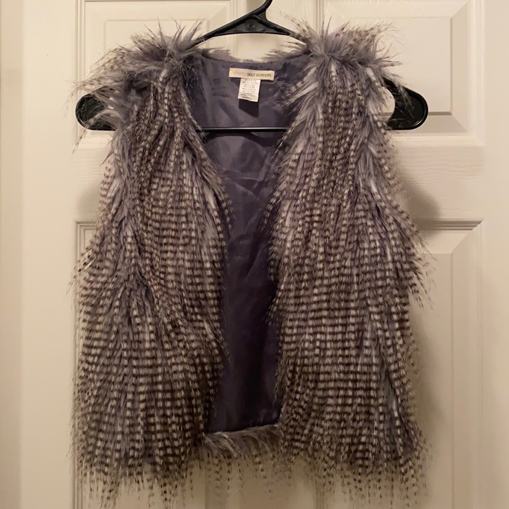Girls faux fur vest